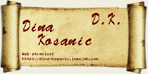 Dina Kosanić vizit kartica
